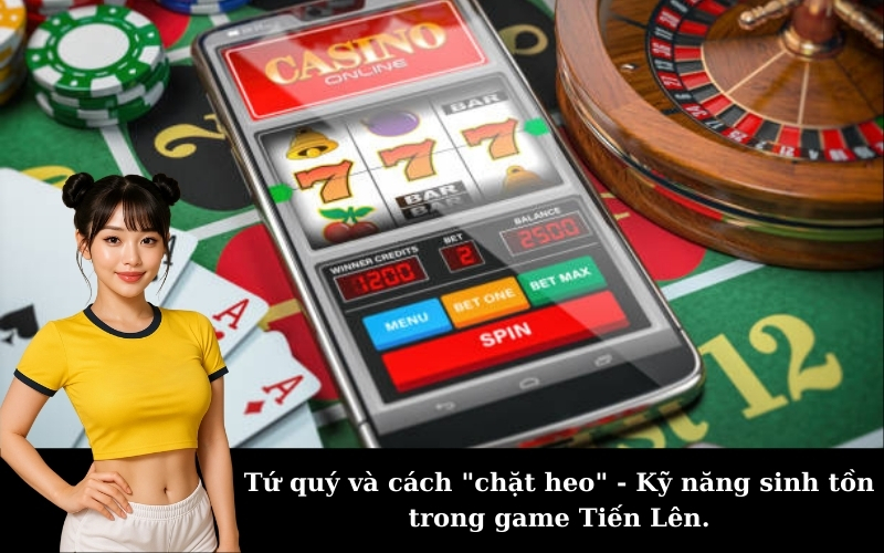 Tứ quý và cách "chặt heo" - Kỹ năng sinh tồn trong game Tiến Lên.