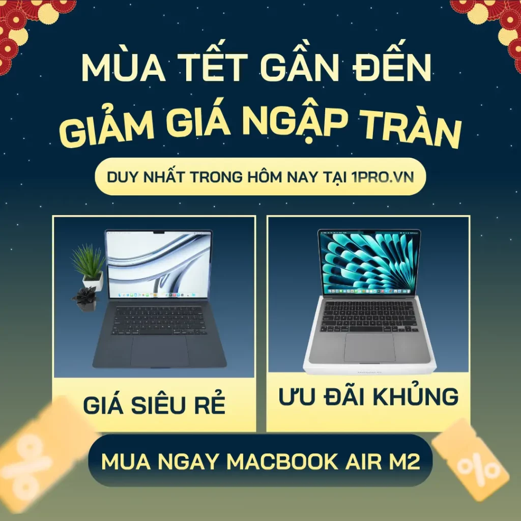 Macbook Air M2 màu xanh đen Midnight sang trọng trên bàn làm việc