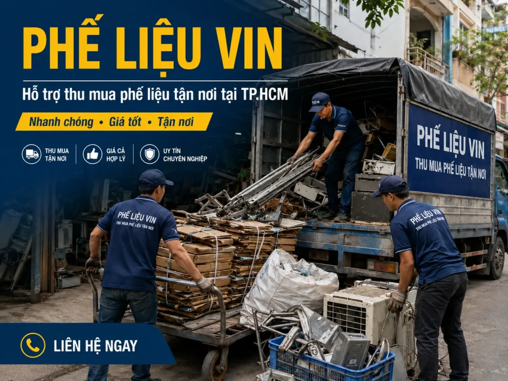 Phế Liệu Vin thu mua phế liệu tận nơi tại TP.HCM